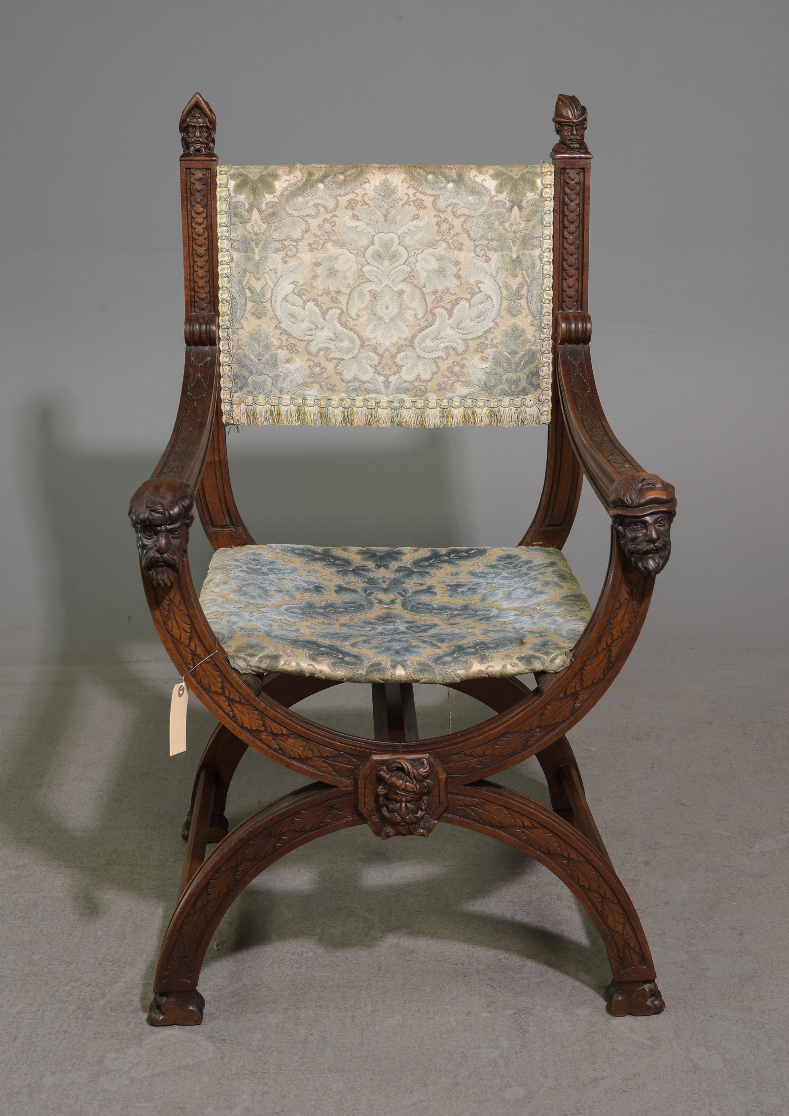 Renaissance Style Carved Oak Throne Chair (1 of 8)