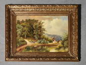 Gold Gilt Framed Oil on Canvas - Landscape c.1900