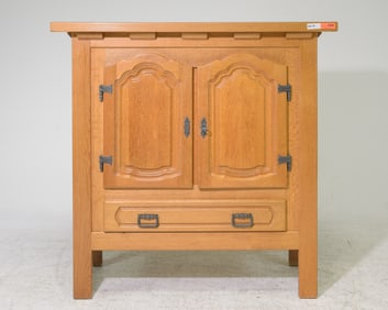 French Oak Two Door Cabinet