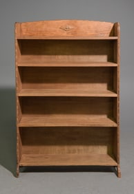 British Oak Open Bookshelf c.1930's-40's