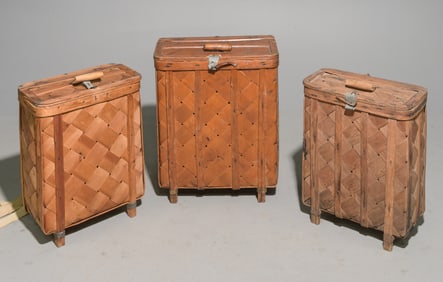 Three Assorted Swedish Baskets / Carriers