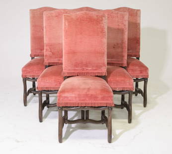 French Mouton Style Set of 6 Dining Chairs: French Mouton Style Set of 6 Dining Chairs - 42.5 in tall x 19 x 17 each with a seat height of 18 inches