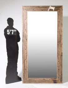 Rustic Large Reclaimed Wood Framed Mirror