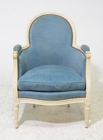 Louis XVI Style Painted Bergere Arm Chair