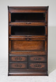 English Four Stack Lawyers / Barristers Bookcase
