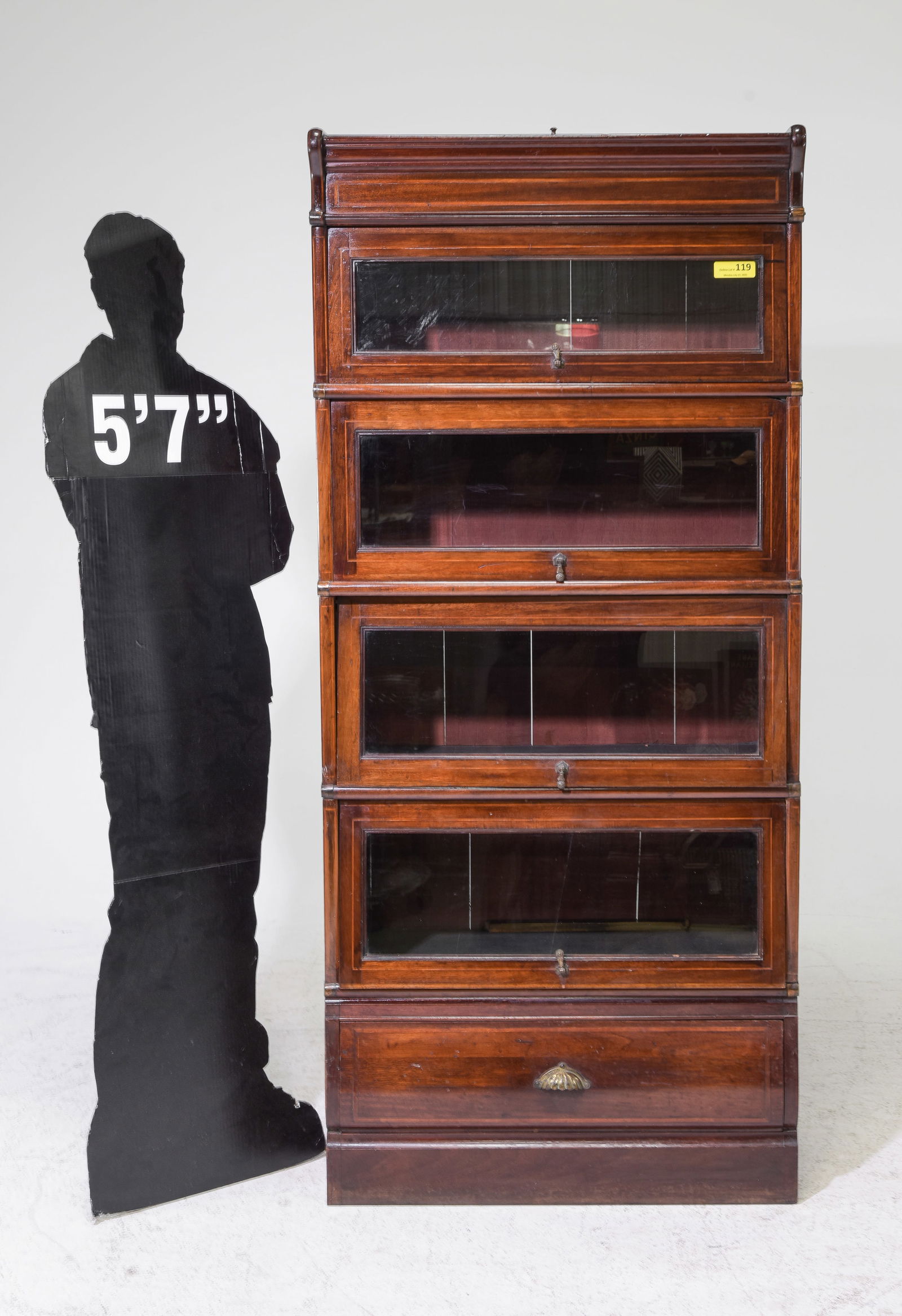 English Mahogany Five Stack Lawyers Bookcase (1 of 8)