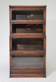 English Oak Four Stack Lawyers Bookcase
