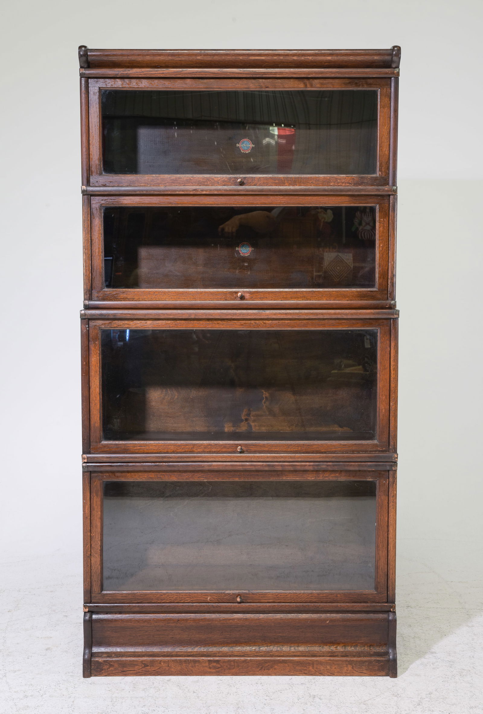 English Oak Four Stack Lawyers Bookcase (1 of 8)