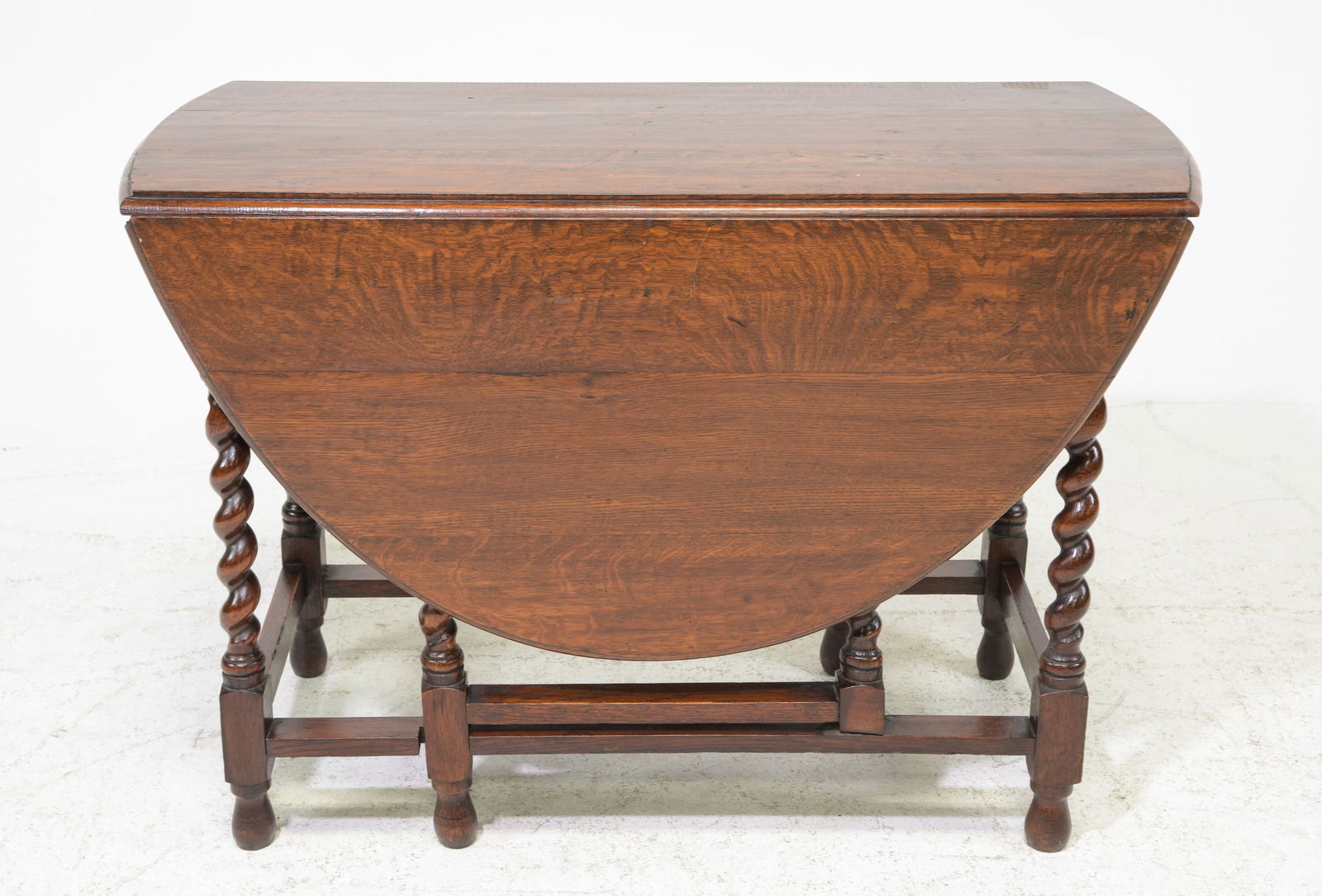 British Oak Barley Twist Drop Leaf Table (1 of 3)