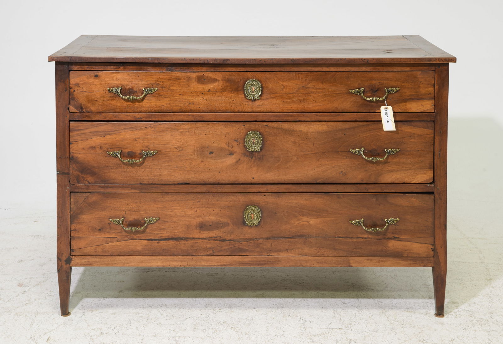 19th Century Three Drawer Walnut Chest (1 of 6)