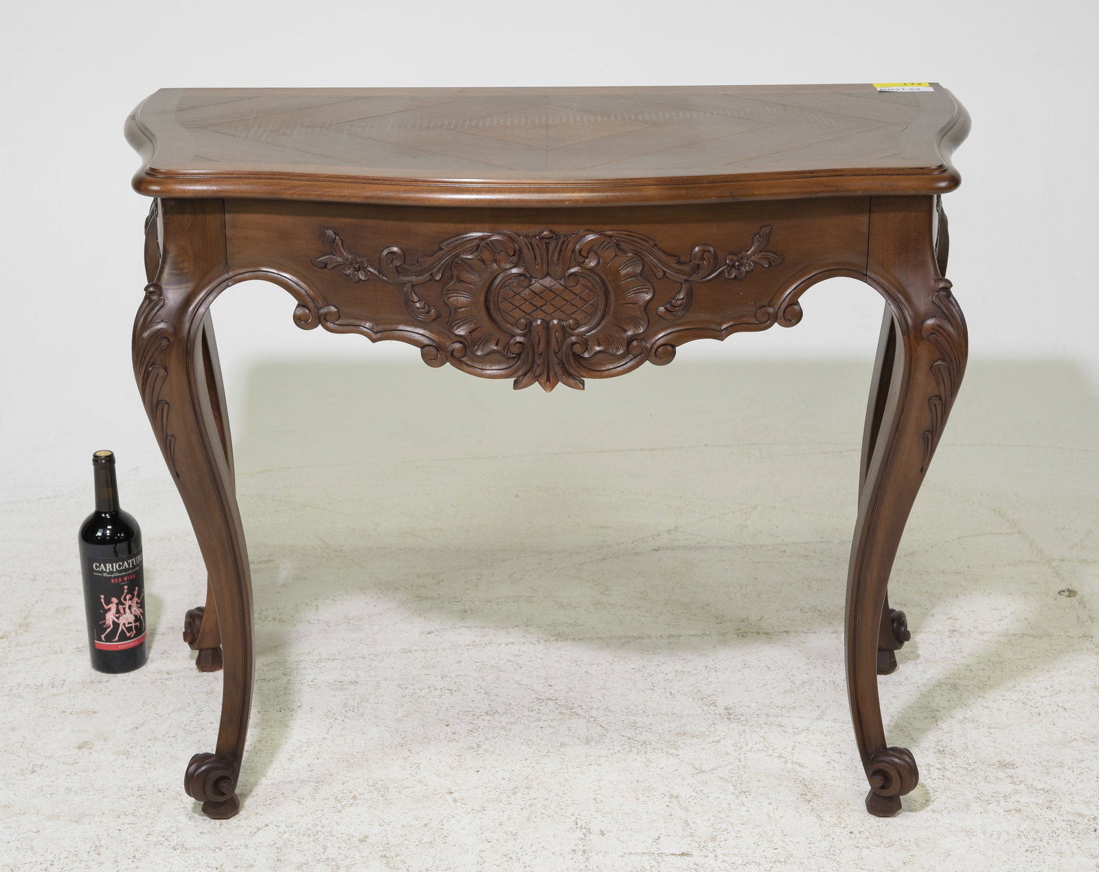 Louis XV Style Walnut Single Drawer Hall Table (1 of 6)