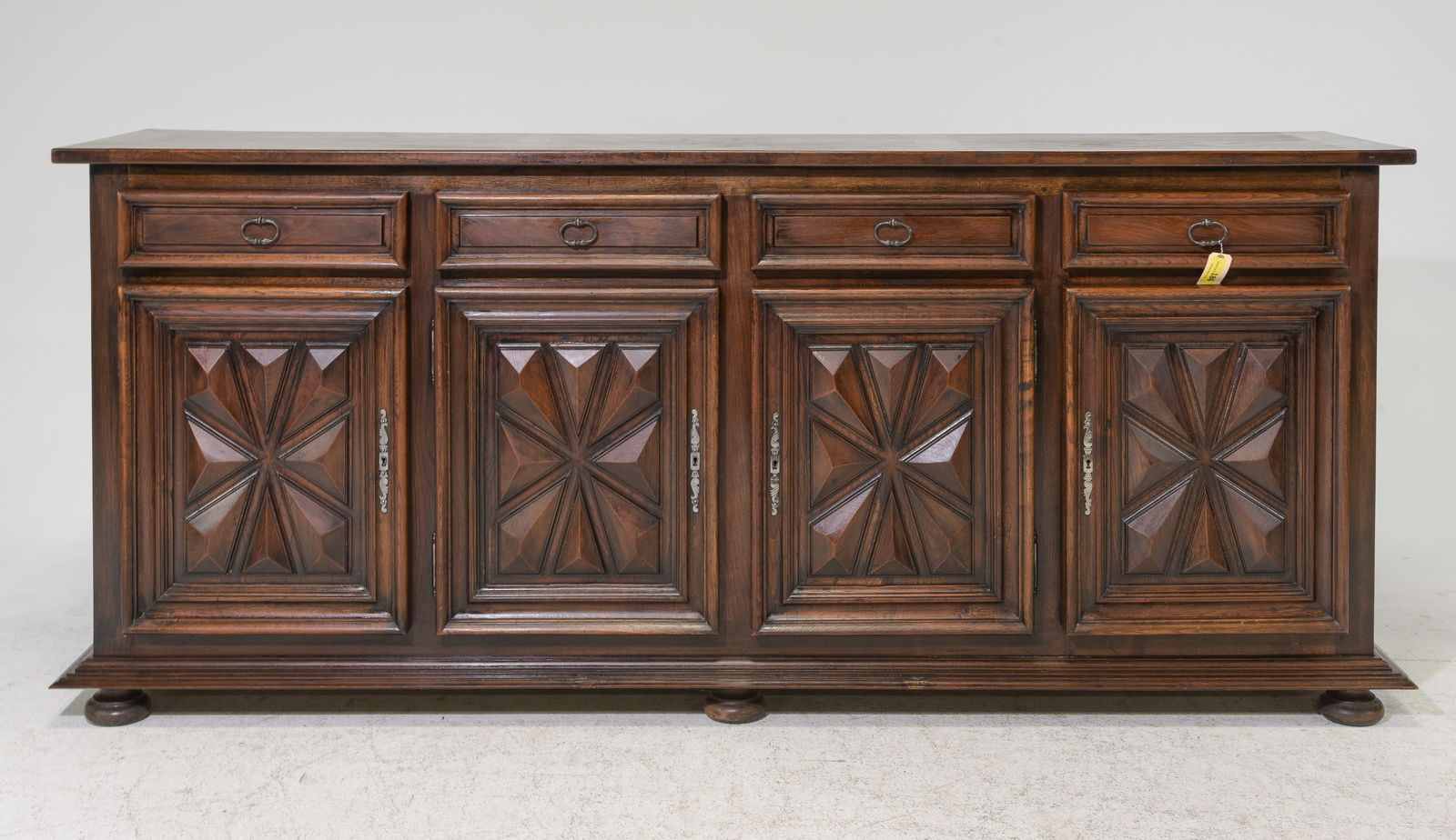French Oak Four Door Sideboard / Enfilade (1 of 7)