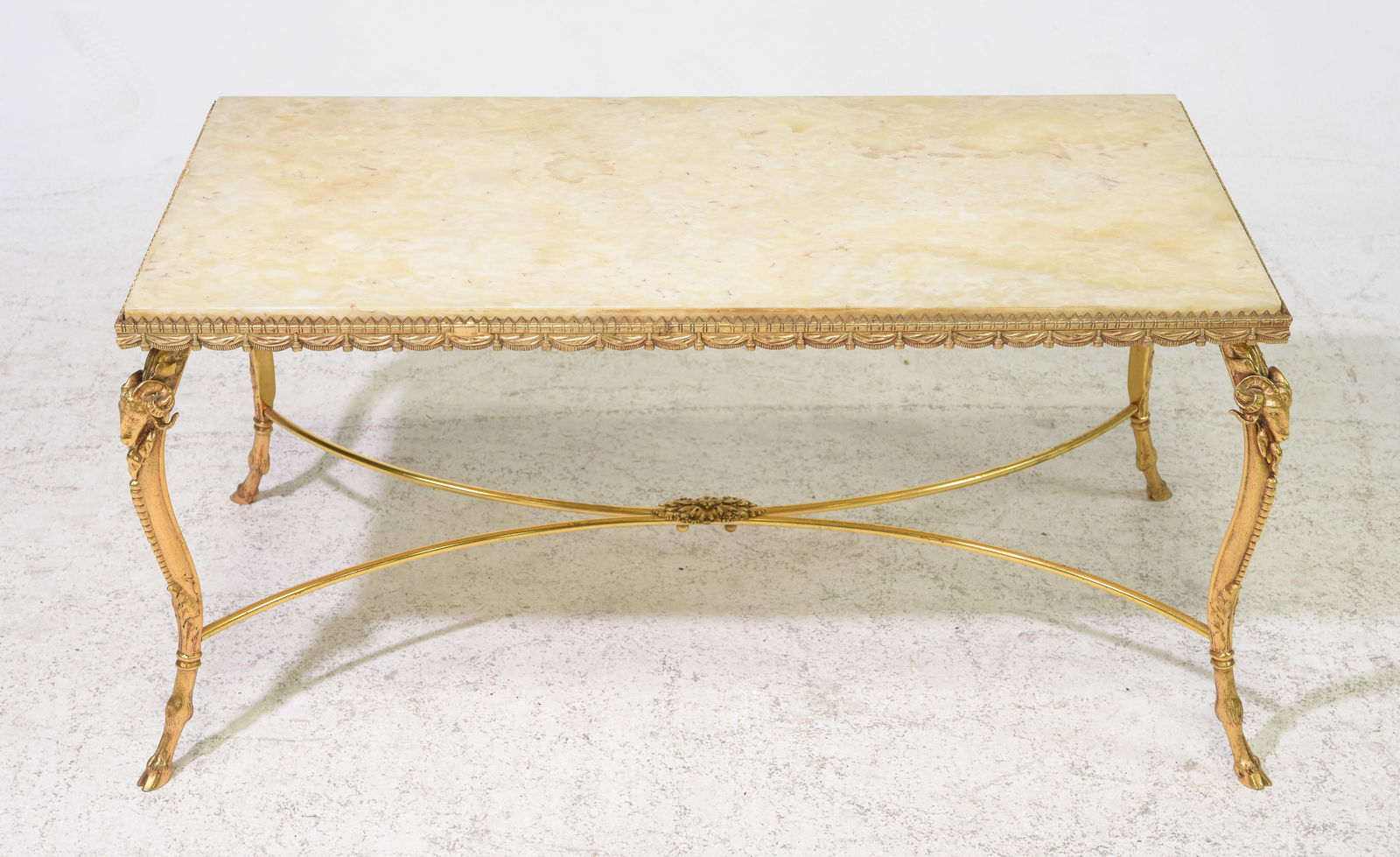 French Empire Style Marble Top Coffee Table (1 of 4)