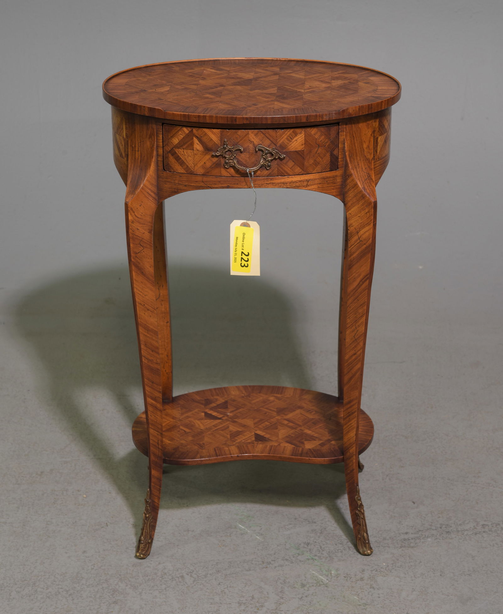 French Walnut Single Drawer Occasional Table (1 of 4)
