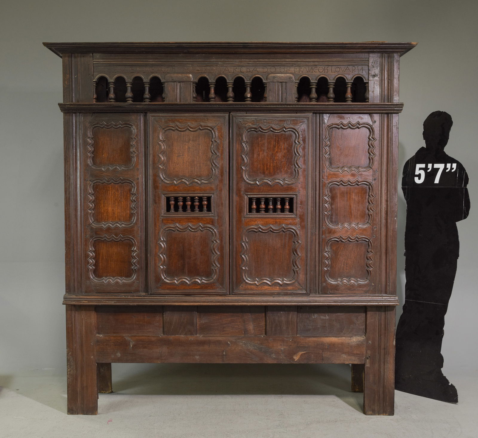 19th Century French Breton Style Two Door Cupboard (1 of 7)