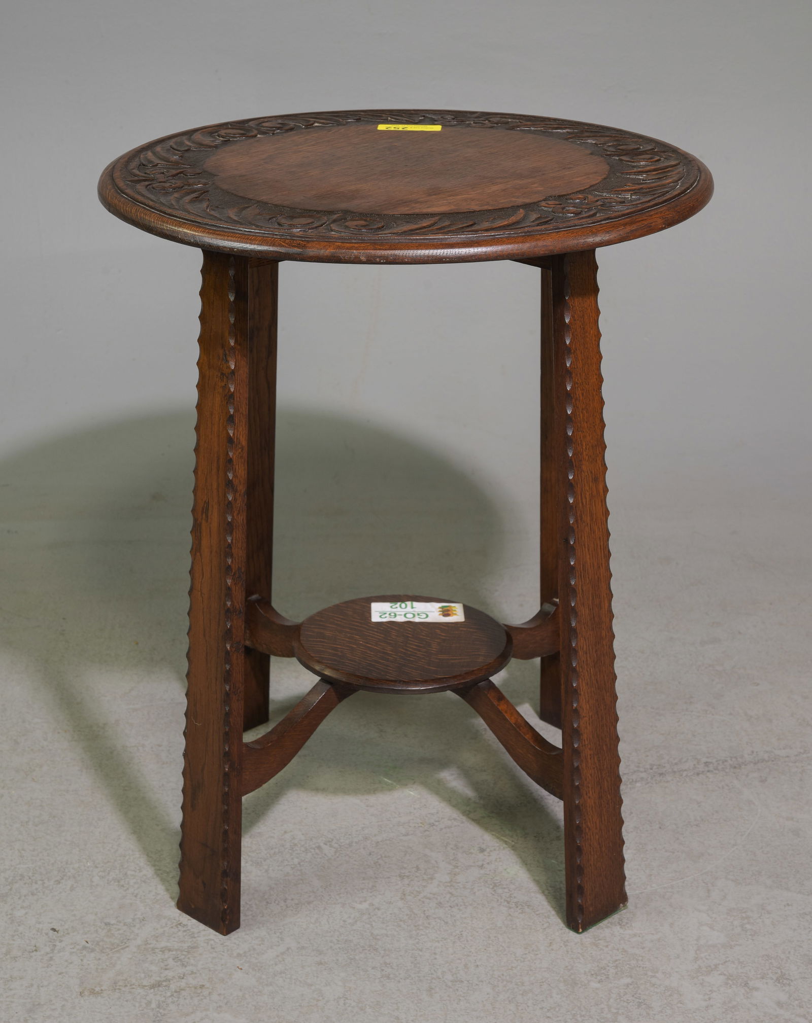 British Carved Oak Occasional Table (1 of 4)