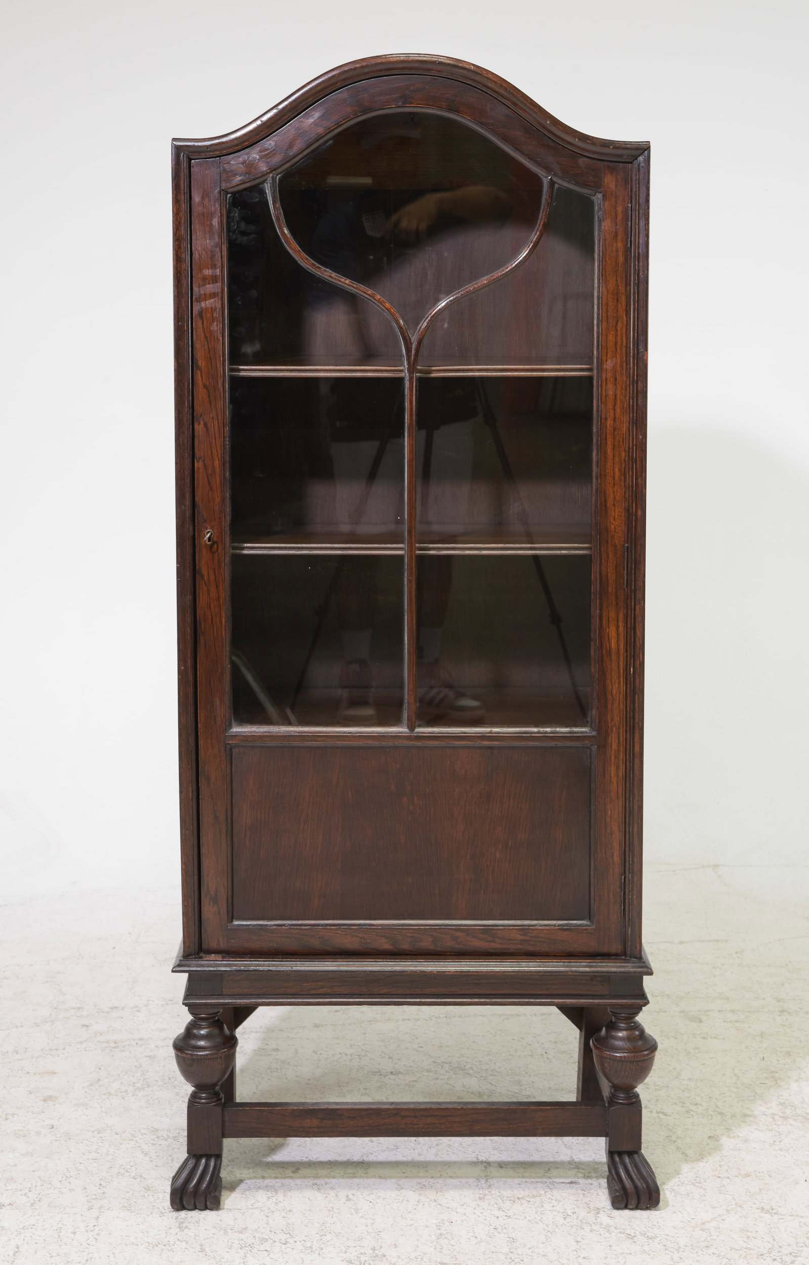 British Oak Single Door Bookcase / Hall Cabinet (1 of 5)