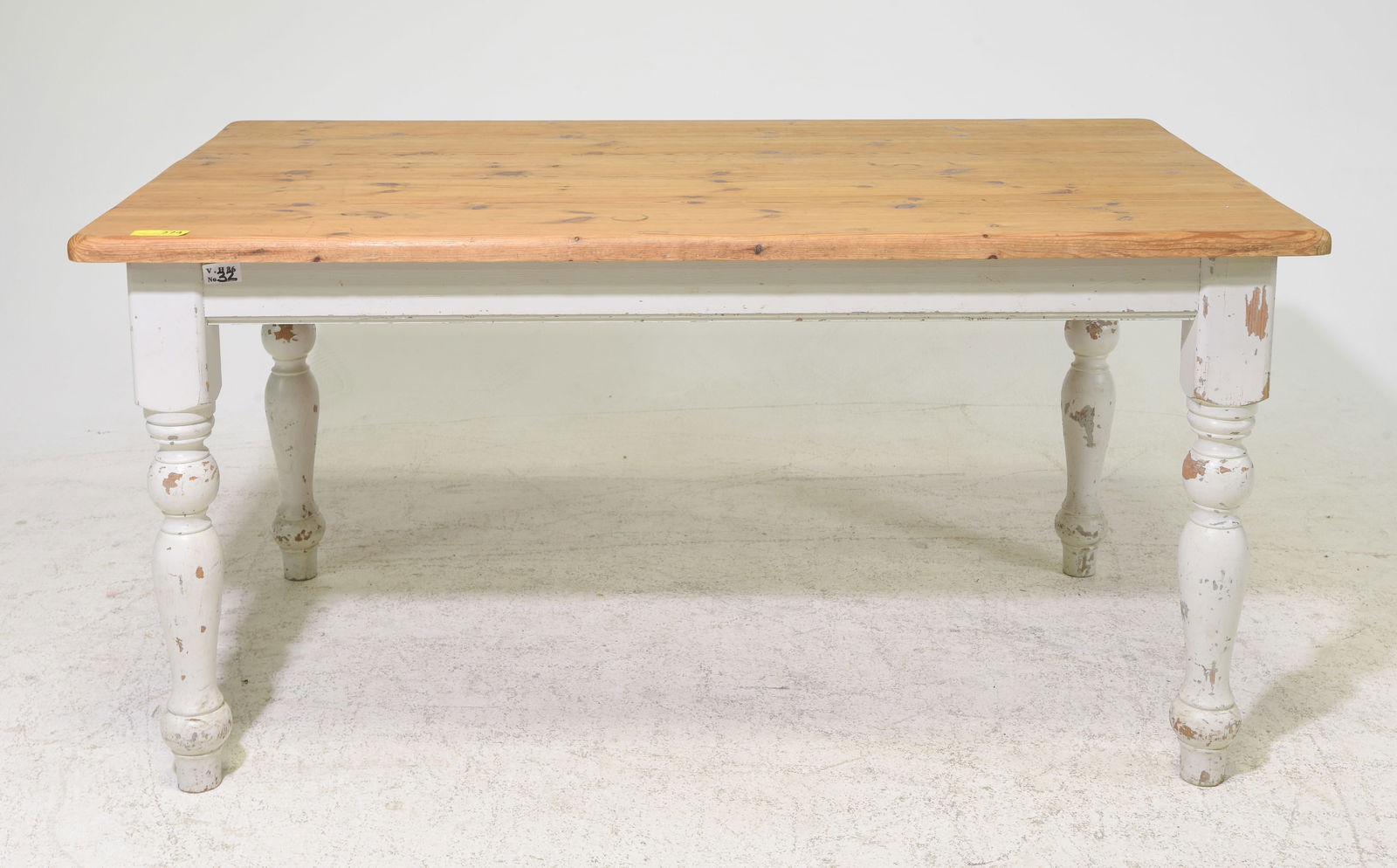 English Pine Painted Base Farmhouse Table #1 (1 of 3)