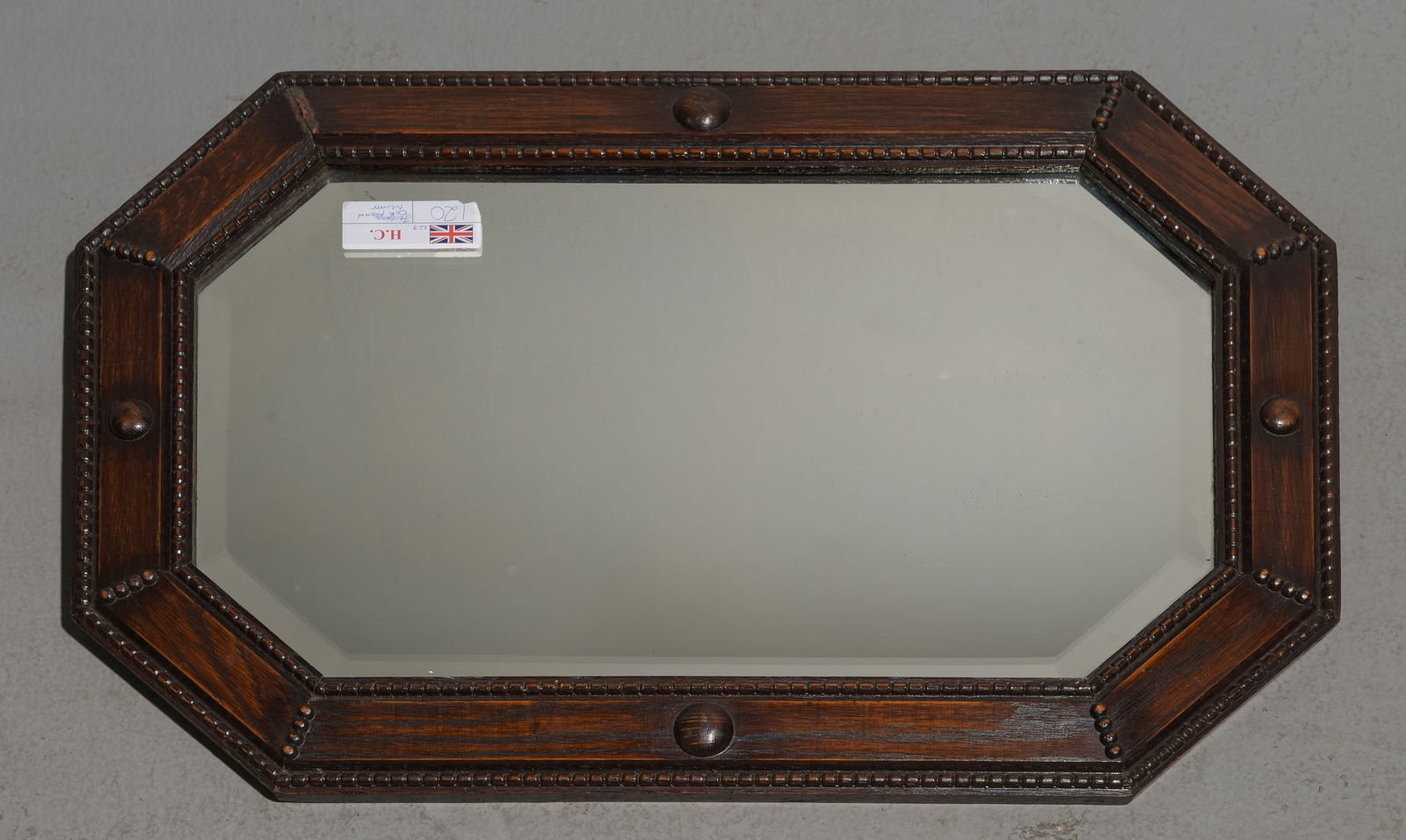 Jacobean Oak Framed Mirror (1 of 4)