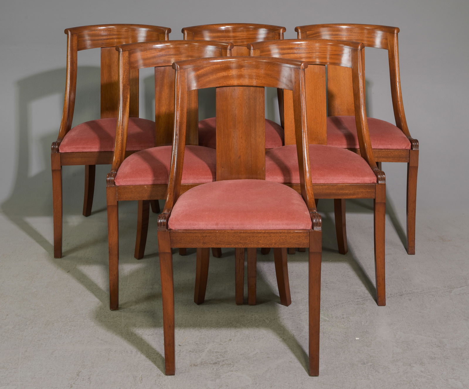 French Set of 6 Walnut Dining Chairs (1 of 4)