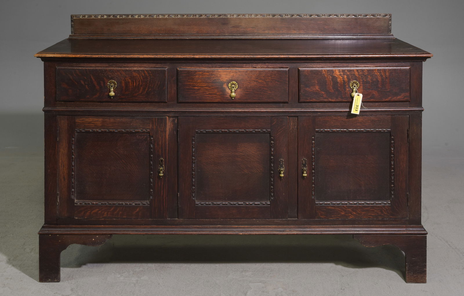 British Oak Three Door Sideboard / Server (1 of 7)