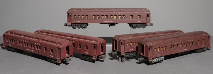 5pc Passenger / Boxcar Vintage Lionel Train