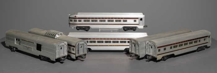 6pc Passenger / Boxcar Vintage Lionel Silver Train