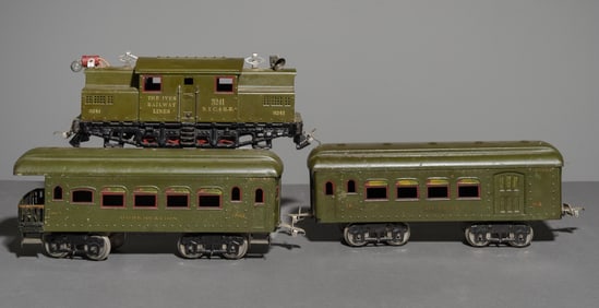 3pc Vintage "The Ives Railway Lines" Train