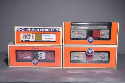 4 Lionel Holiday Train Cars in Original Boxes #1