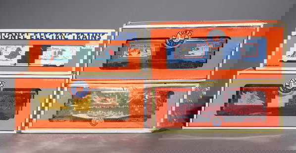 4 Lionel Holiday Train Cars in Original Boxes #3: 4 Lionel Holiday Train Cars in Original Boxes - The largest box is 5.75 in tall x 13 x 3.25 - This lot consists of "Seasons Greetings" (19998), "Snowman Celebrate the Holiday Season" Merry Christmas 2