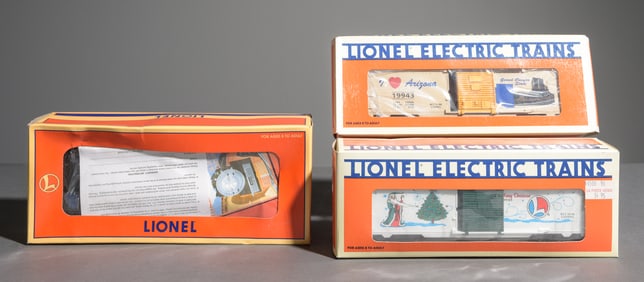3 Lionel Train Cars in Original Boxes
