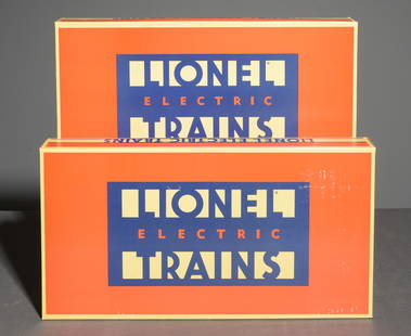 Lionel Remote Switches in Original Box: This lot will fit into a box that is 4.5 in tall x 17 x 9. This lot includes (1) Lionel Remote Switch, Right Hand (6-5165) and (1) Lionel Remote Switch, Left Hand (6-5166).