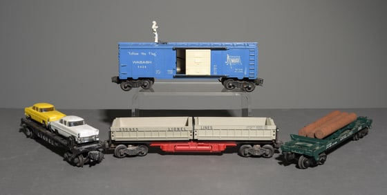 4pcs - Lionel Boxcar, a Twin Dump Ore Car, Etc.