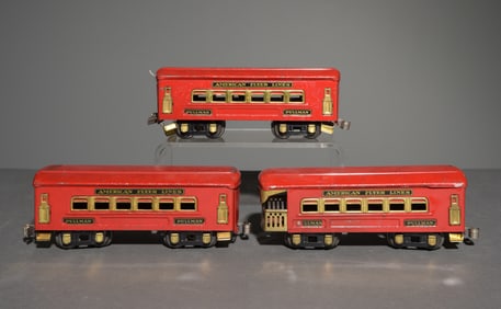 3 American Flyer Lines Pullman Passenger Cars