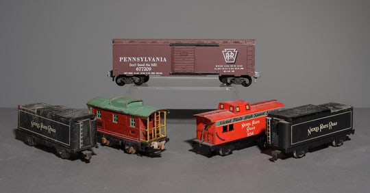 5pcs - Boxcars, Caboose, Tender Car, Etc.