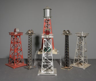 6pcs - Lionel Rotary Beacon Towers, Etc.