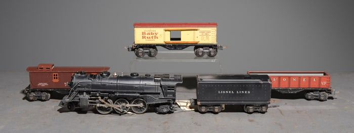 5pcs - 1666 Lionel Lines Locomotive & assorted cars