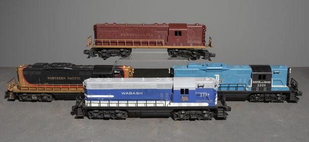 4pcs - Lionel GP7 and GP9 Diesel Locomotives