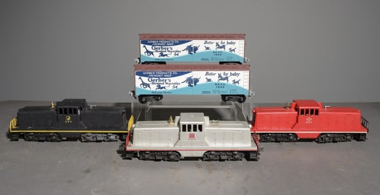 5pcs - Lionel Center Cab Switchers & Kusan Boxcars