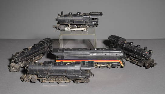 Five Lionel Locomotives: This lot consists of (1) Lionel No. 736 Berkshire Locomotive, (1) Lionel No. 746 Norfolk & Western Locomotive, (1) Lionel No. 1615 Steam Engine, (1) Lionel No. 1666 Lionel Line Steam Engine, and (1) L