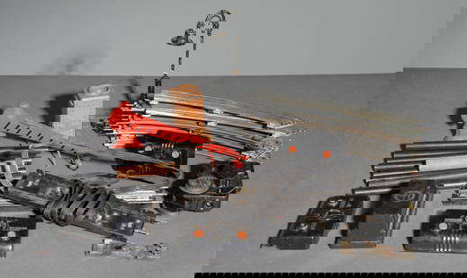 Model Railway Track Accessories #1: This lot consists of (2) Lionel No. 6019 Remote Control Track Section (with Remote Controls), (9) O27 27" curved track, (1) Type UTC Universal Lockon, (1) Lione No. 147 Controller, (1) Lionel RCS-22 C