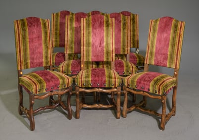 French Set of 8 Mouton Style Dining Chairs