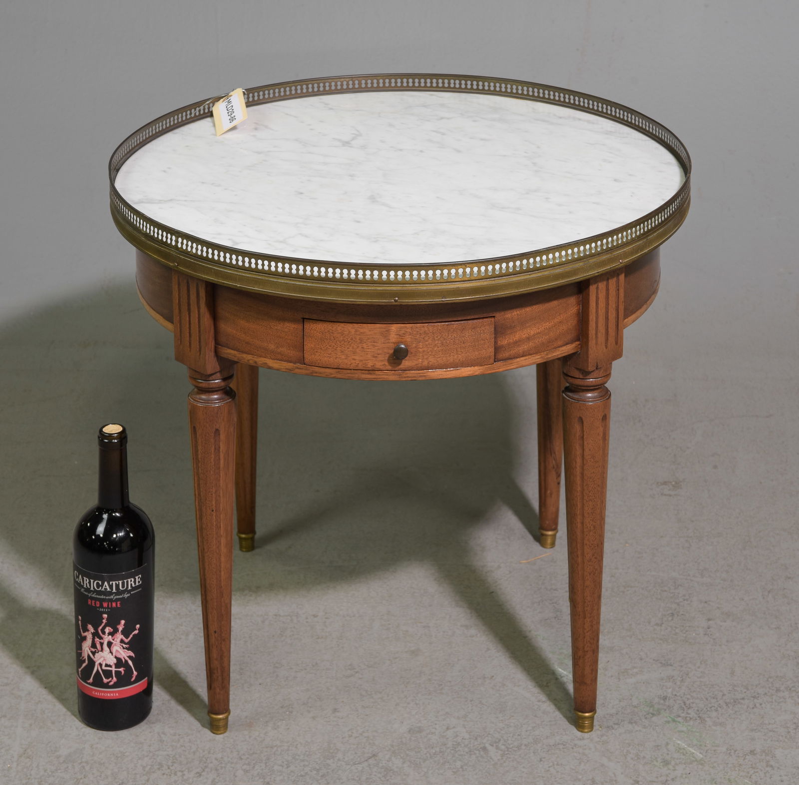 Louis XVI Style White Marble Top Side Table (1 of 3)