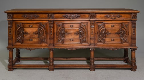 Renaissance Style Carved Sideboard