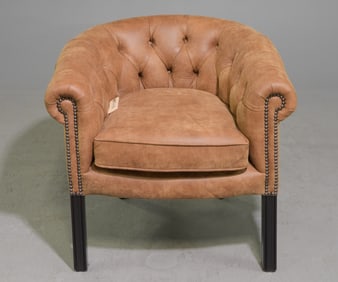 British Button Tufted Tub Chair