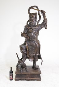Cast Bronze Large Chinese Warrior Statue