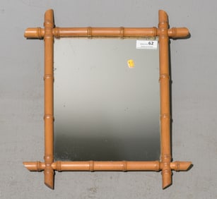 French Faux Bamboo Framed Mirror #2