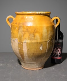 French Yellow Glazed Confit Pot #2