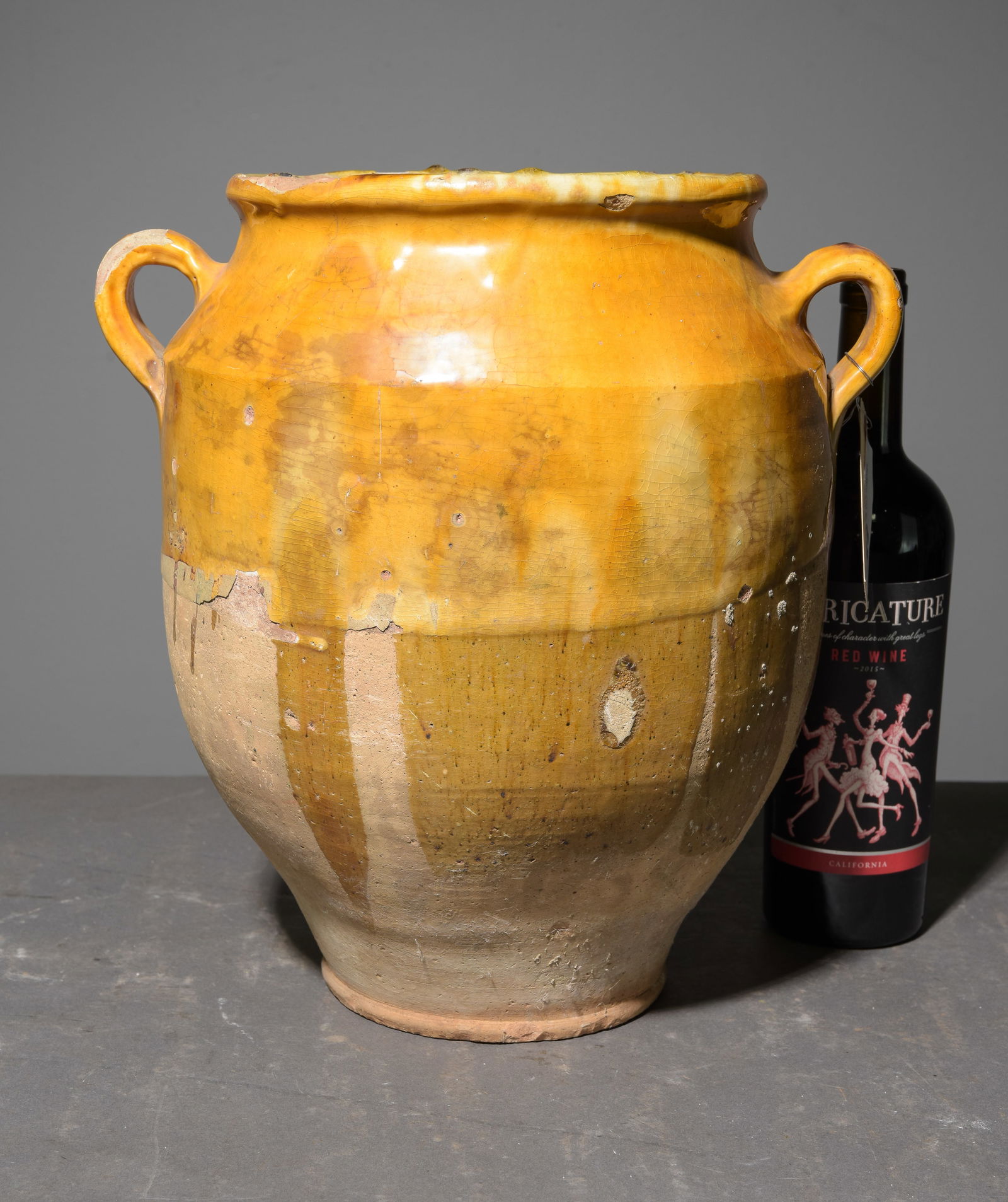 French Yellow Glazed Confit Pot #2 (1 of 4)