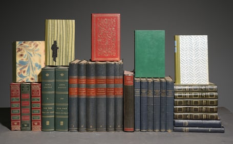 30 Assorted Leather Bound European Books